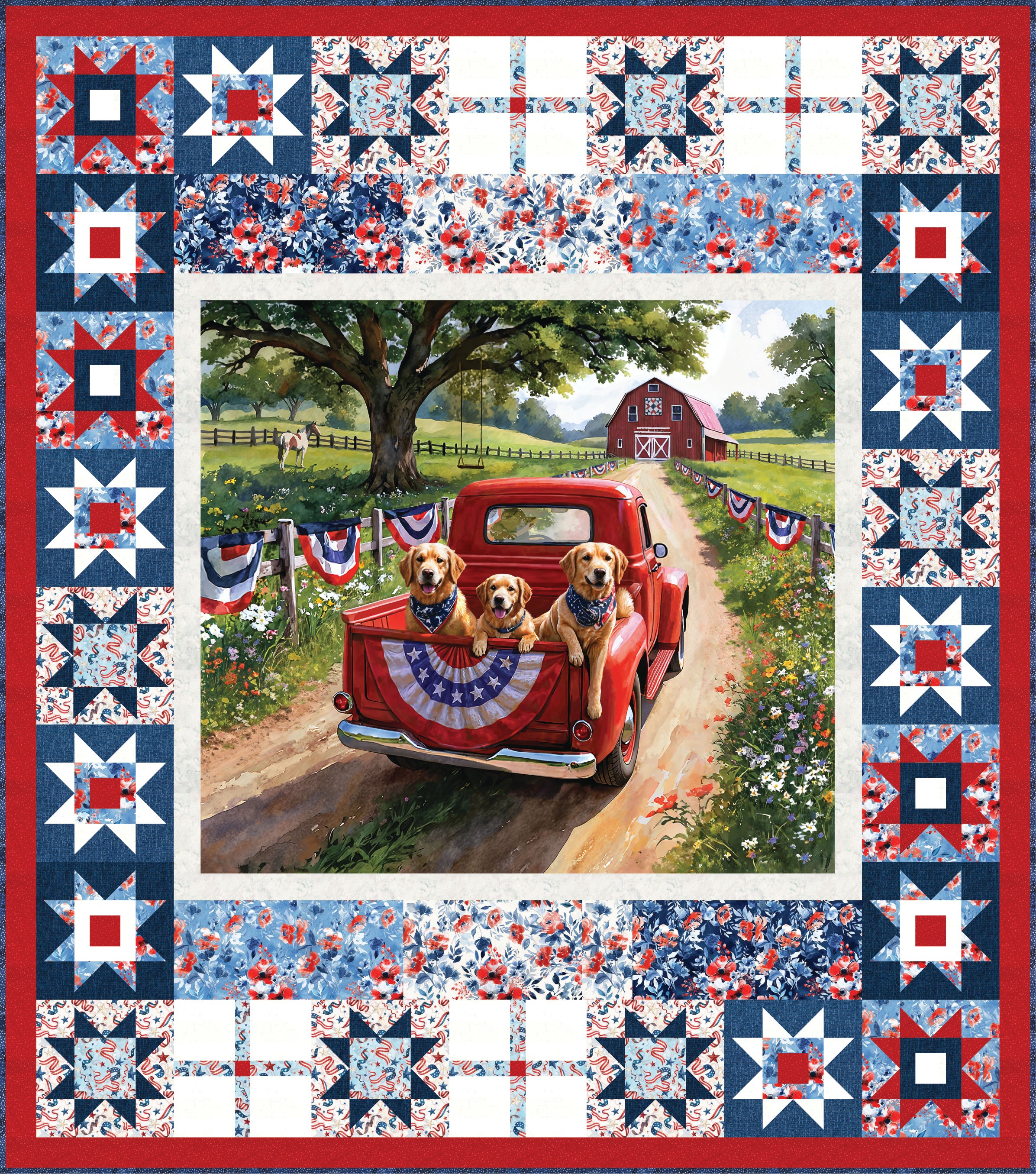 Red, White & Doodle – Quilt Boss Design