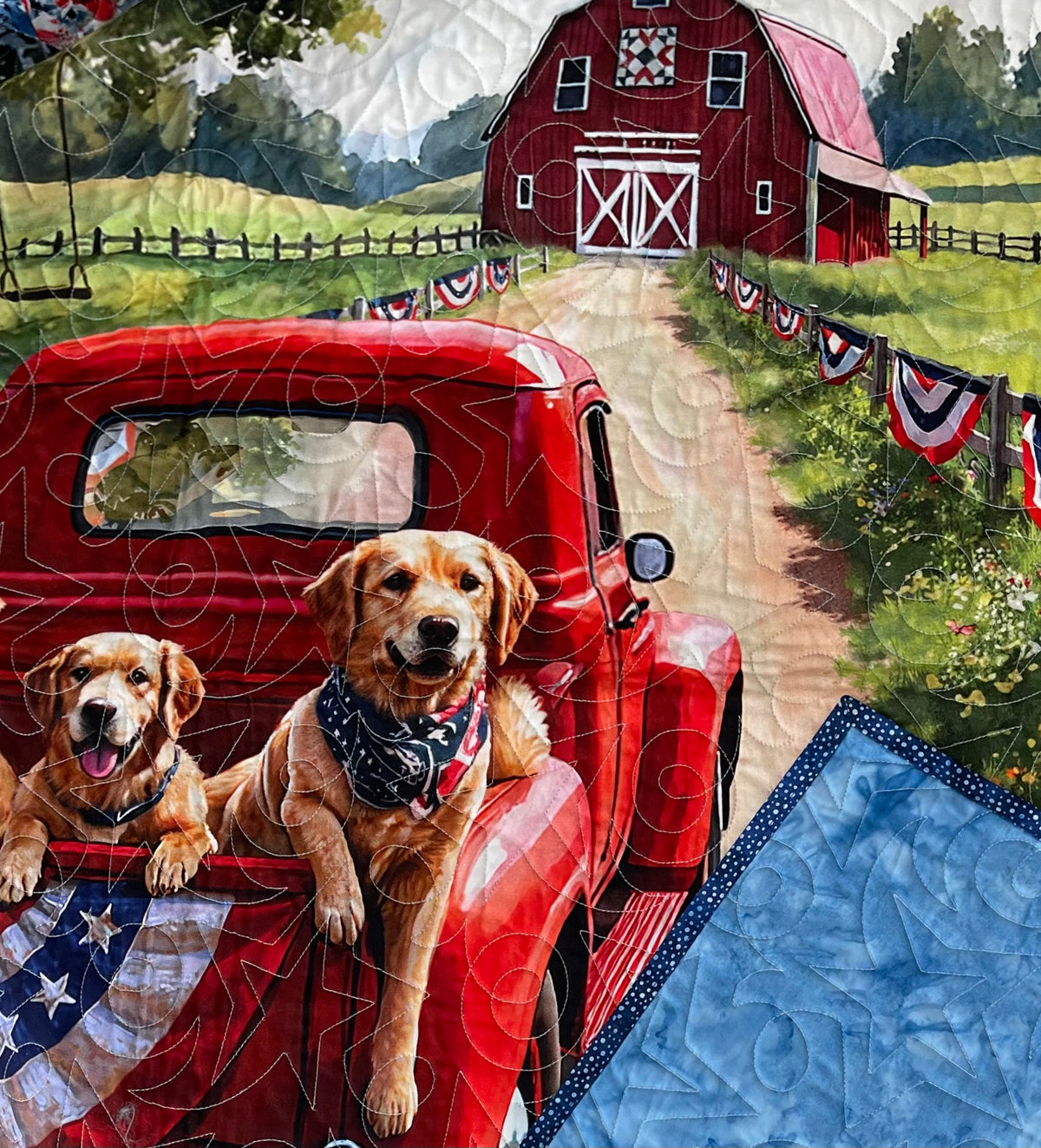 Red, White & Doodle Quilt