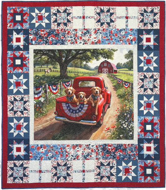 Red, White & Doodle Quilt